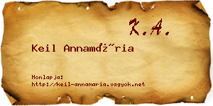 Keil Annamária névjegykártya