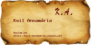 Keil Annamária névjegykártya